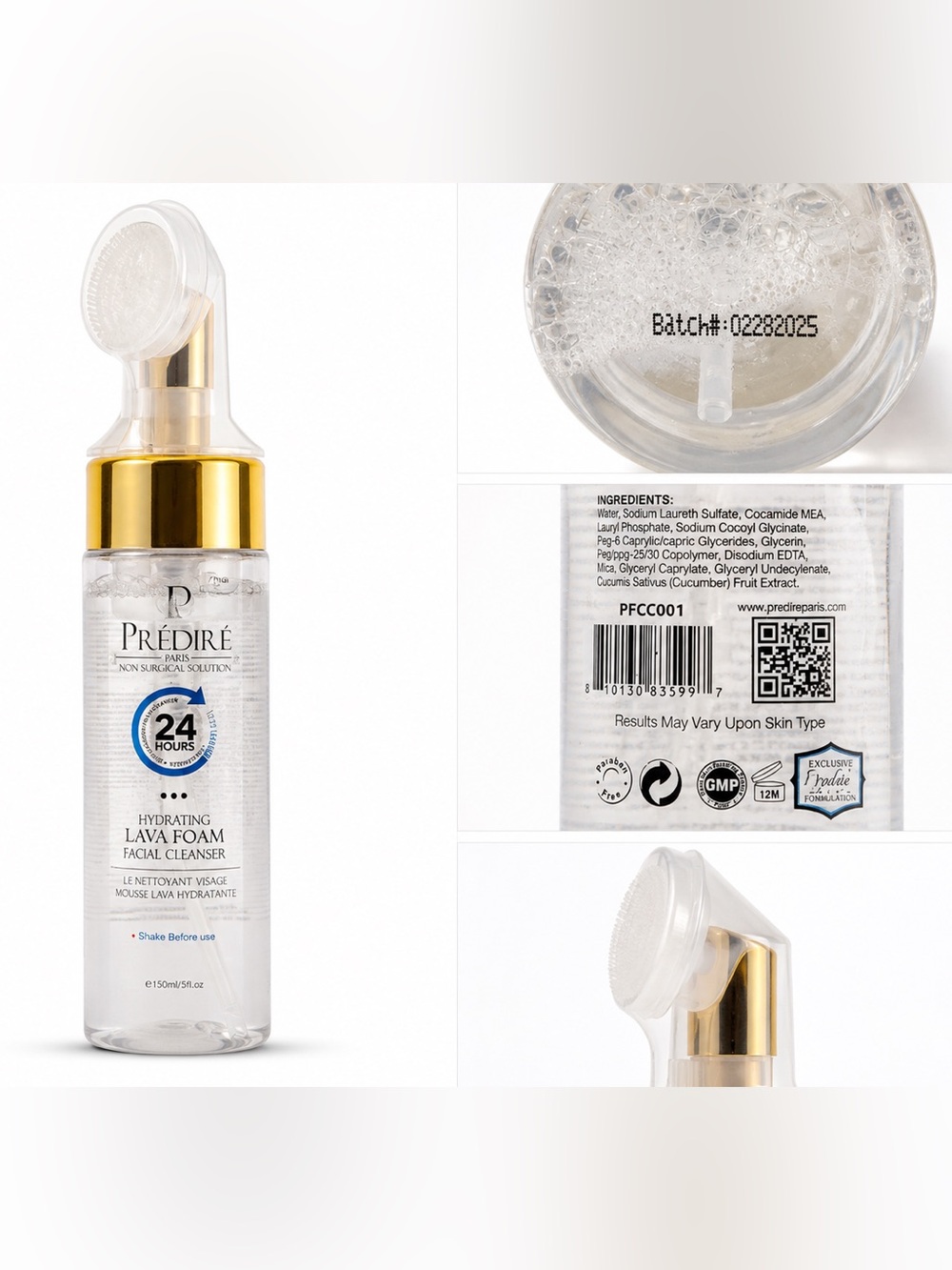 Prédiré Paris Hydrating Lava Foam Facial Cleanser 5 oz NEW
